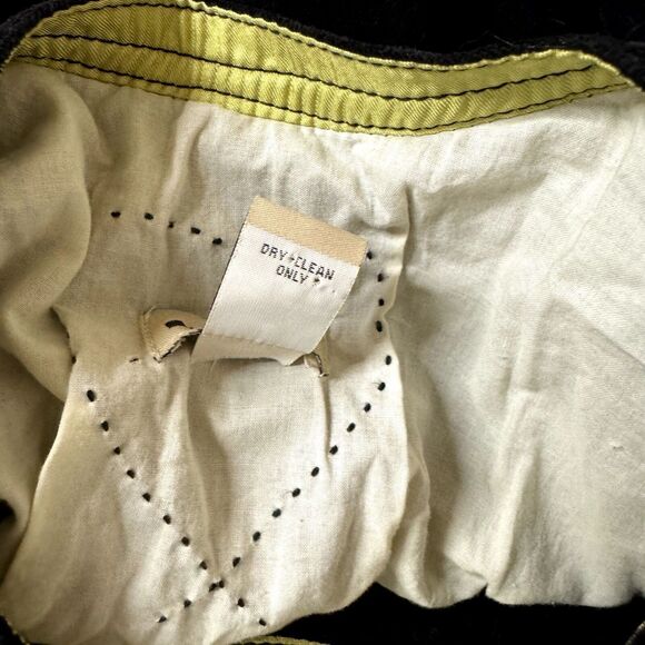 Elevenses Anthropologie Velvet Button Front Jacket Black 4 bv - Picture 6 of 7